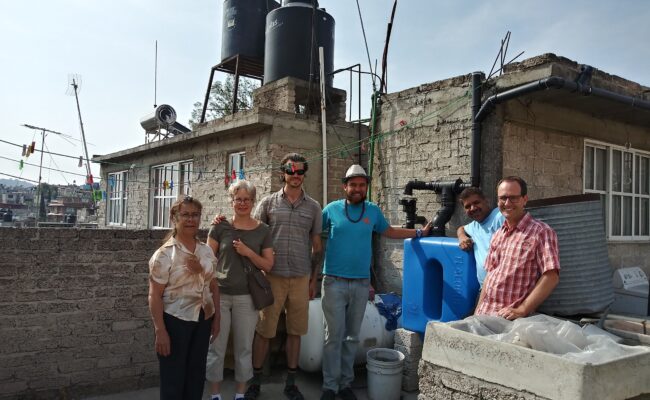 Field visit to rain水 harvesting project in 墨西哥 City neighborhood