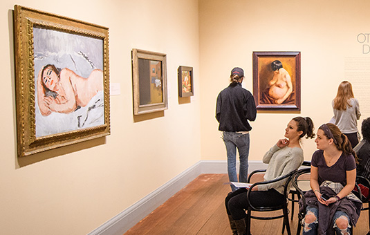 Students in museum