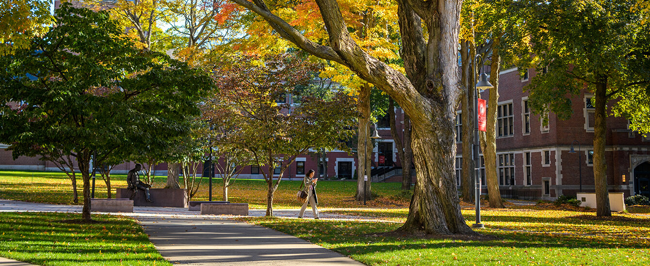 campus green in the fall