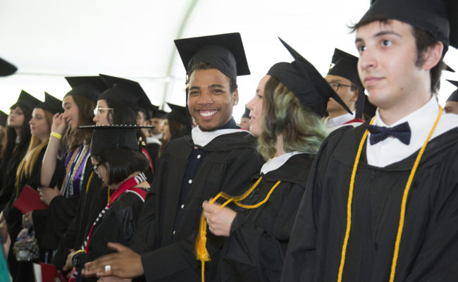 Clark University students at Commencement
