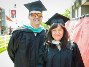 Graduates Drew Russo and Jenny Pacillo.