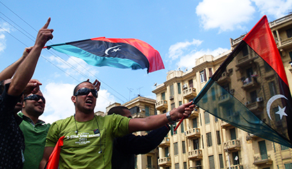 利比亚抗议民众