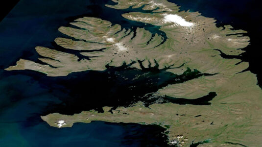 冰岛卫星图像