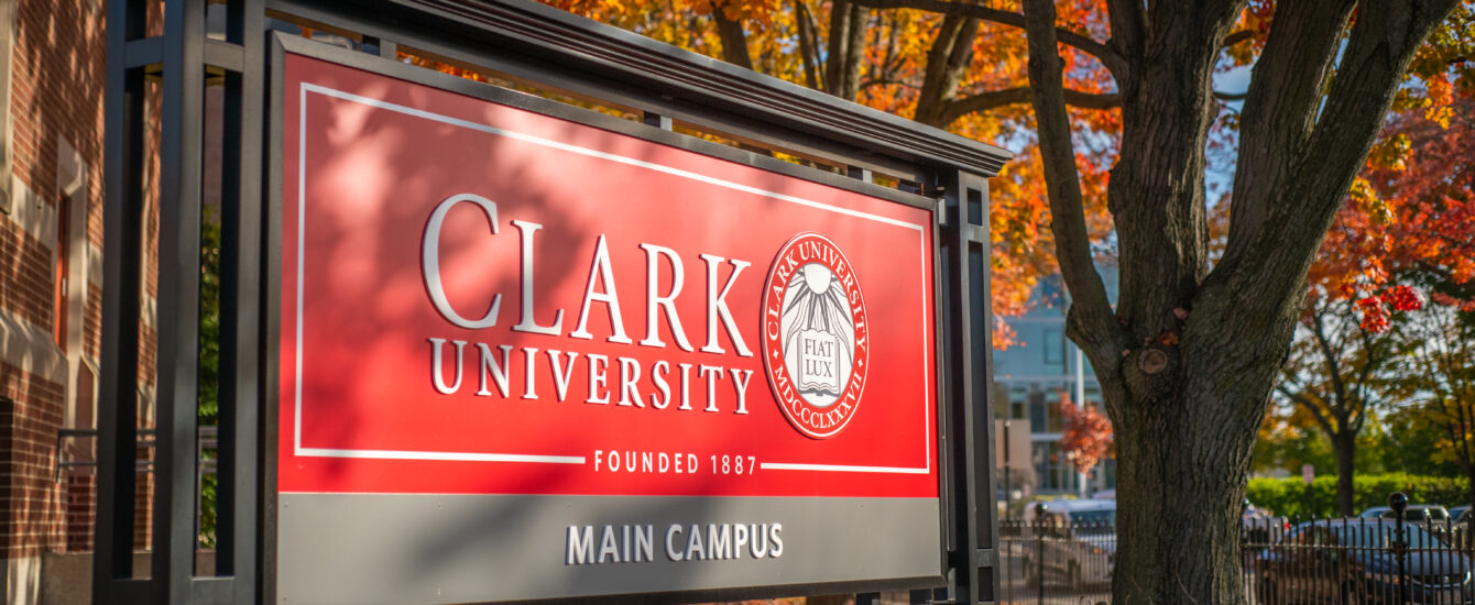 Clark University Sign