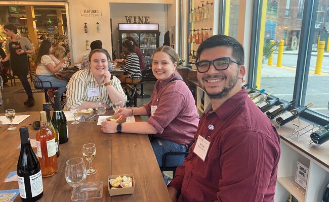 Attendees at the CLAA Worcester Pride Week Wine Tasting Event