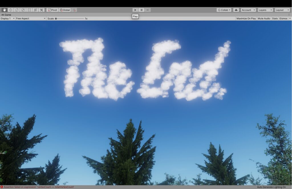 Screenshot of "Cloud Theory," a game (in development) by Colleen Macklin