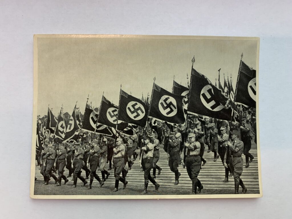 Nazi flag procession.