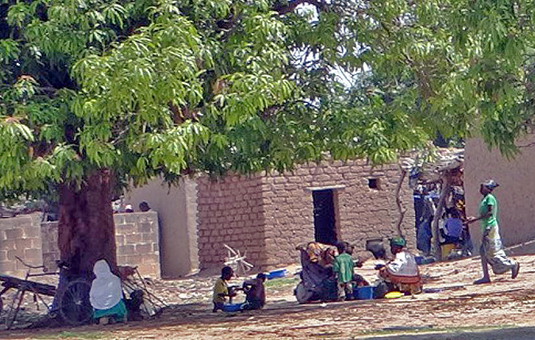 People in village in Africa
