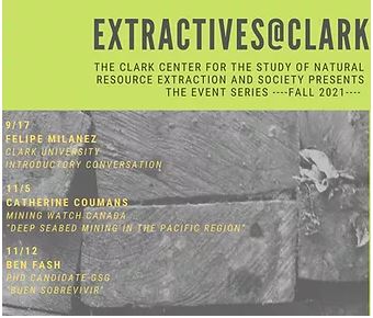 extractives poster cover of event