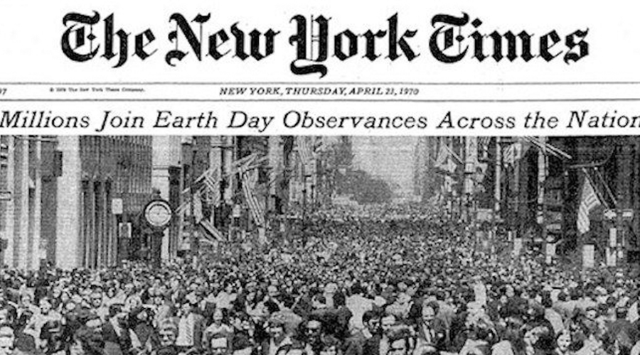 New York Times cover of Earth Day