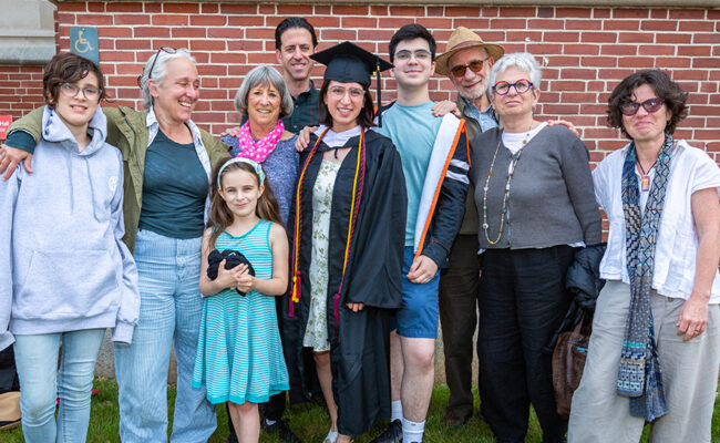 family with graduate student