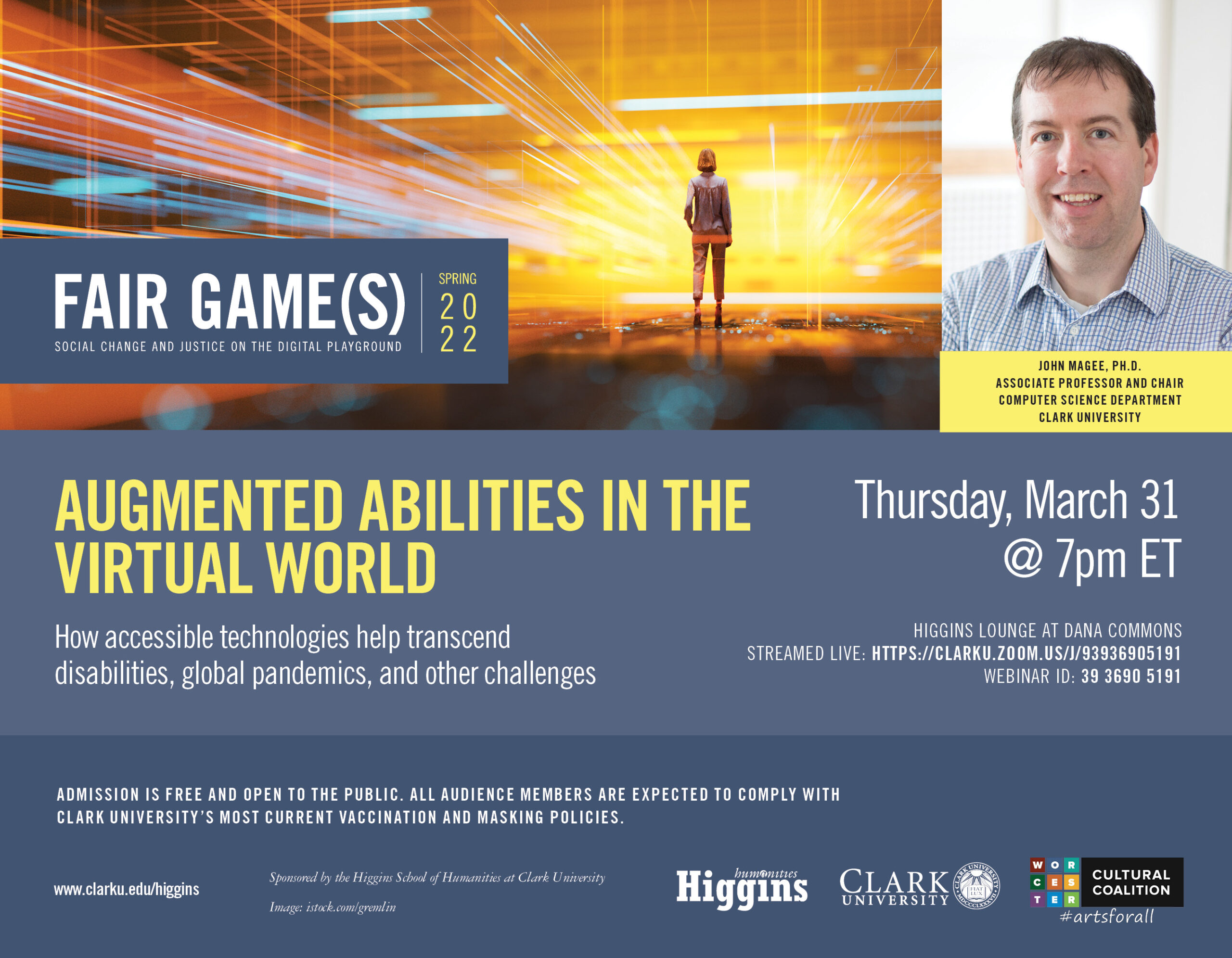 To publicize Professor Magee talk on the virtual world