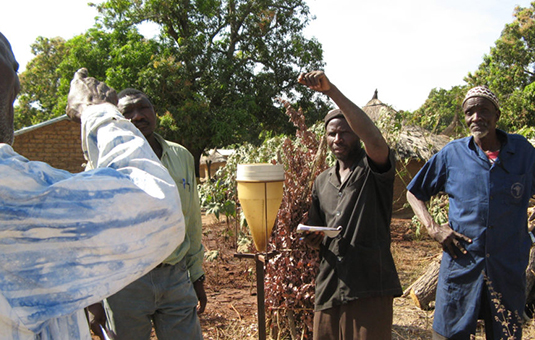 People in African testing water