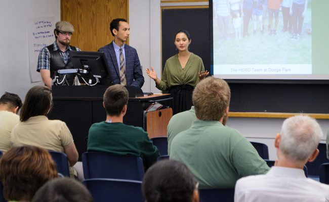 Students present to DCR Foresters, faculty and residents at stakeholder summit