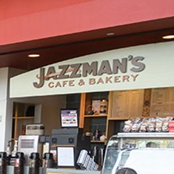 Jazzman's cafe and bakery sign