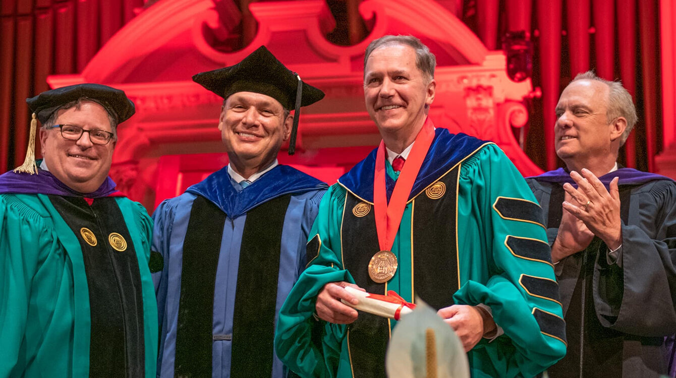 David Fithian, Clark's 10th president being inaugurated