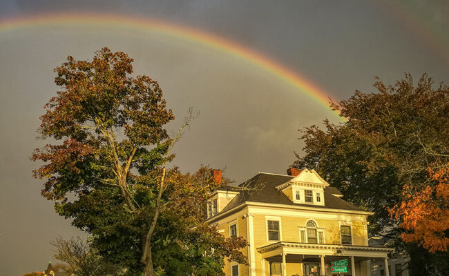 Anderson House - rainbow over