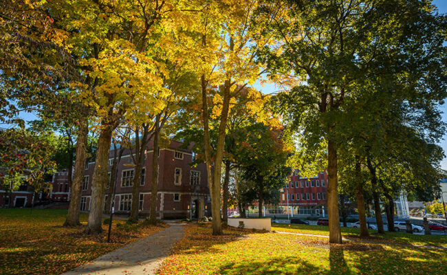 Fall Scene with Geography Building