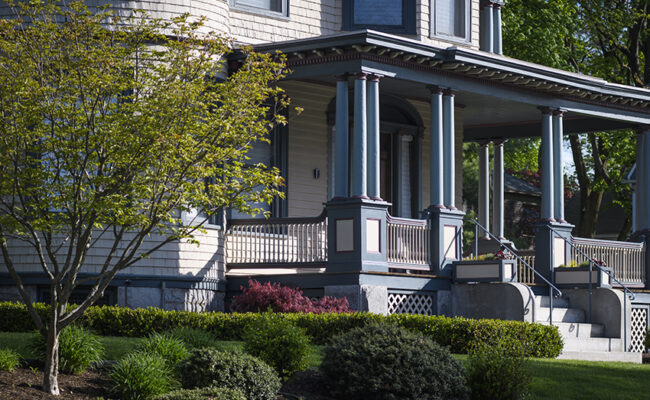 Harrington House - President's House front porch