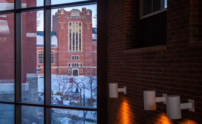 jefferson acadmic center looking out of library