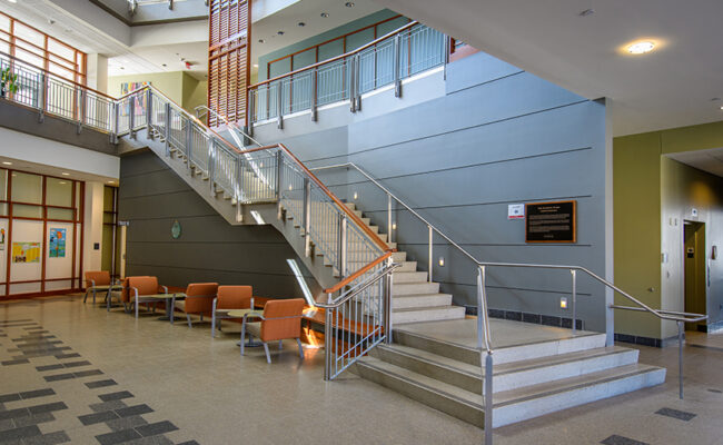 Lasry Center for BioSciences stair case