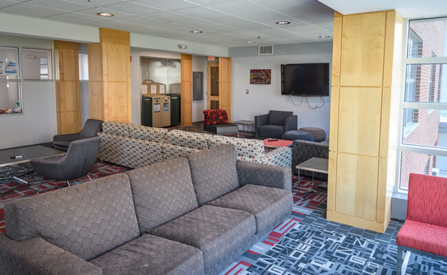 Wright Residence Hall lounge area