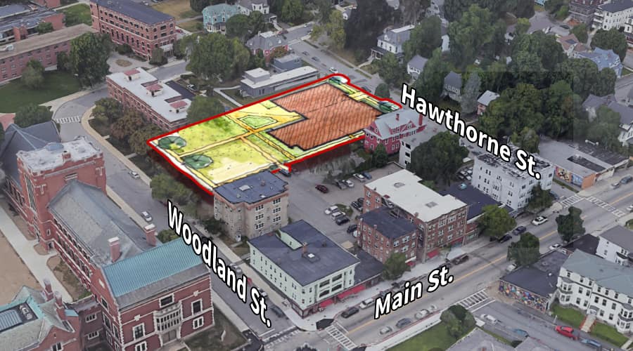 Map showi the proposed Hawthorne St. location