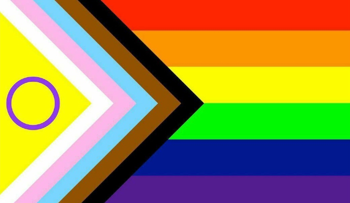 Third pride rainbow flag