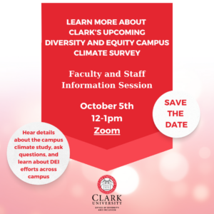 Staff and Faculty Information Session on October 5 at 12pm via Zoom. 