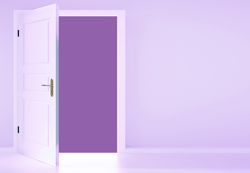 Lavender open door