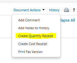 How to Create A Quantity Receipt Or Cost Receipt