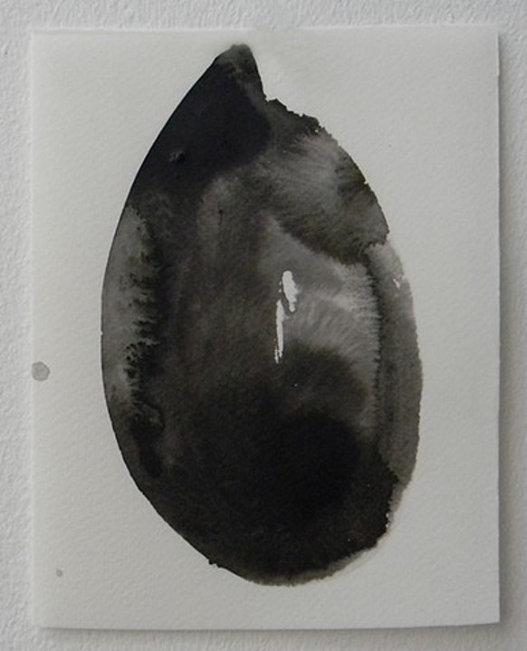 Black Tear 2014-2020, Ink, beeswax on paper