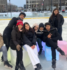 
School of Business Students Skating
