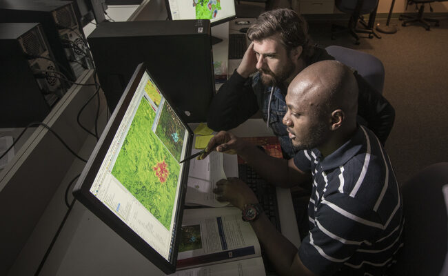 Students in GIS lab