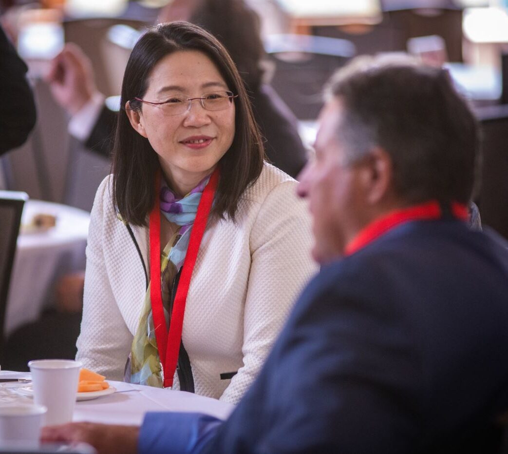Alumna Michelle Wu at the conference