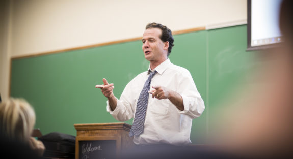 Professor Joe O'Brien teaching class