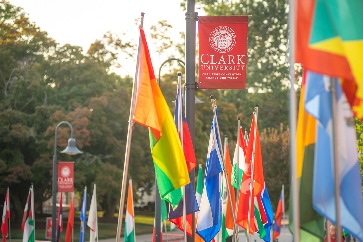 Flags at Clark University