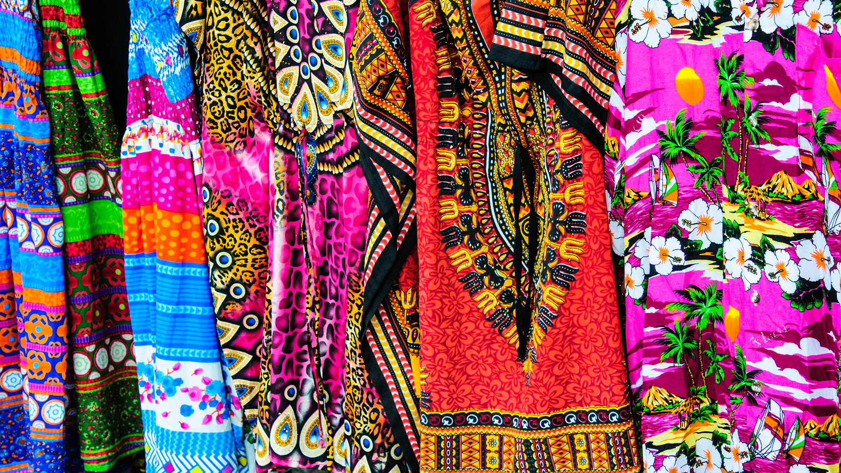 Colorful Caribbean-African dresses