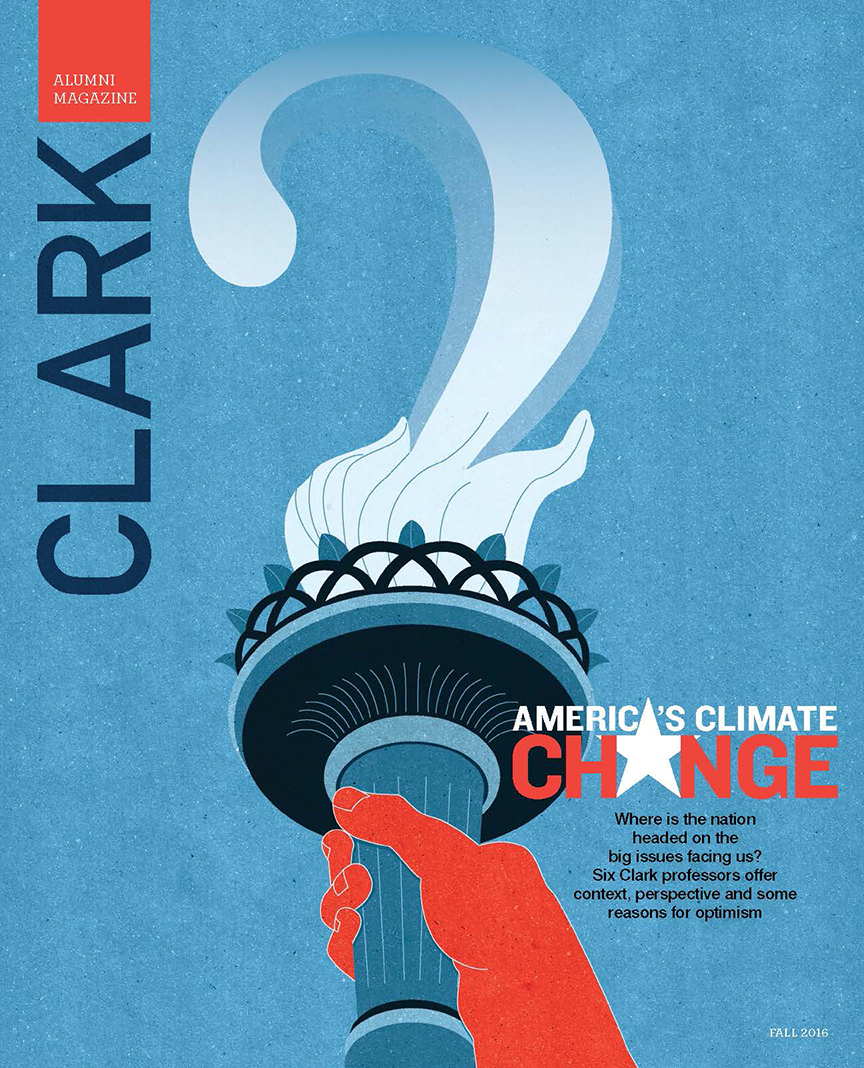 Cover of Clark alumni magazine, fall 2016
