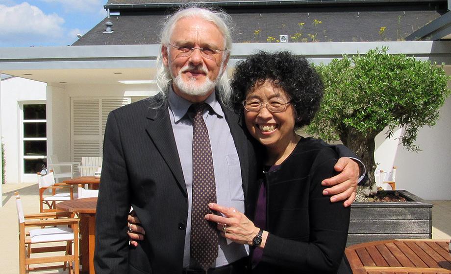 SunHee Kim Gertz with her husband, Uwe Gertz