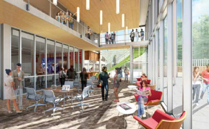 The Shaich Family Alumni and Student Engagement Center interior model
