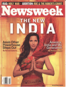 Padma Lakshmi '92 appeared on the cover of Newsweek