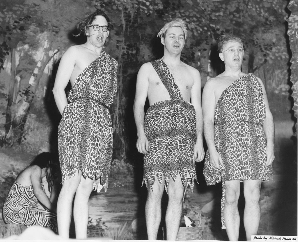 1958 Founder's Day skit with professors dressed as cavemen