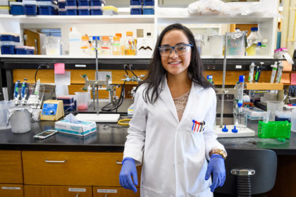Diana Argiles Castillo standing in laboratory
