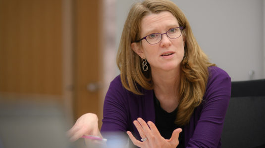 Professor Kristina Wilson teaching at Clark University