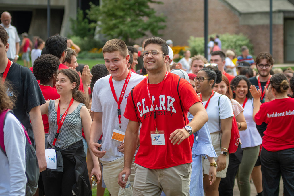 Clark University Class of 2023 on move-in day 2019