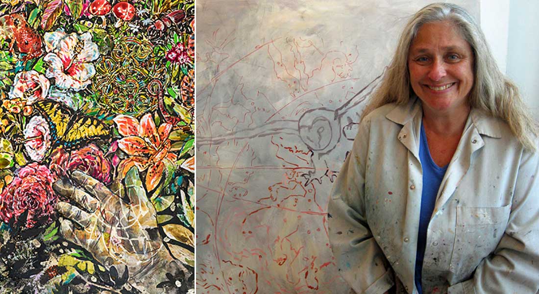 Professor Elli Crocker and her artwork