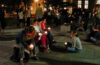 Students attend a candlelight vigil at Clark on Sept. 11, 2001