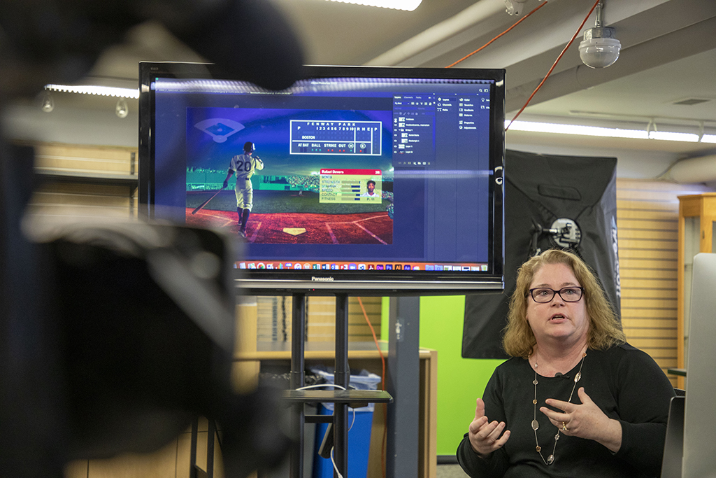 Associate Teaching Professor Kathleen Andler discusses video game user experience for a segment of NESN Clubhouse.