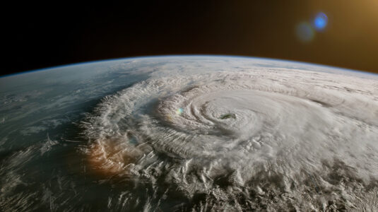 Satellite view of Hurricane Ida